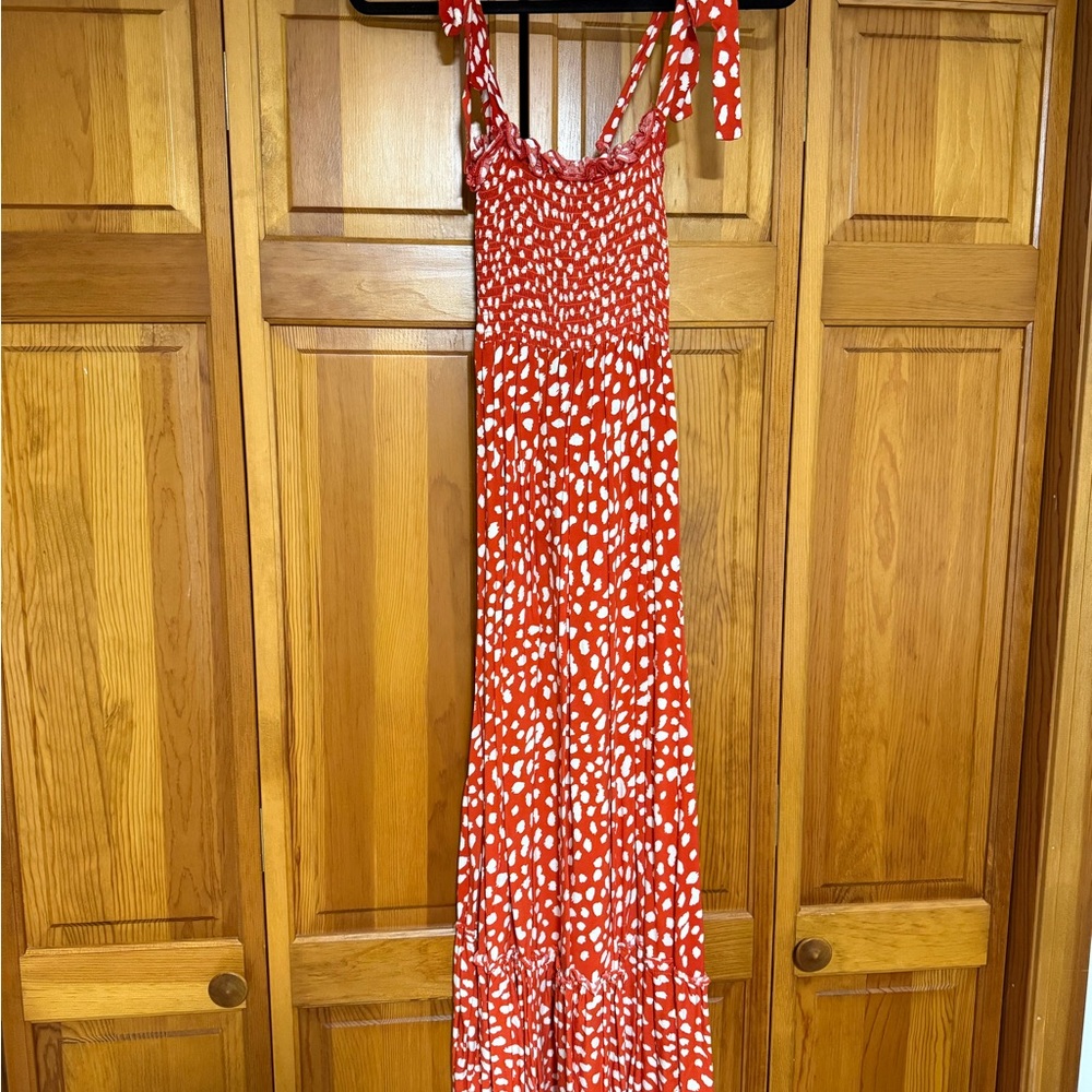 Red and White Polka Dot Dress